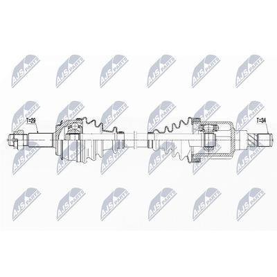 Nty Antriebswelle [Hersteller-Nr. NPW-RE-124] für Renault