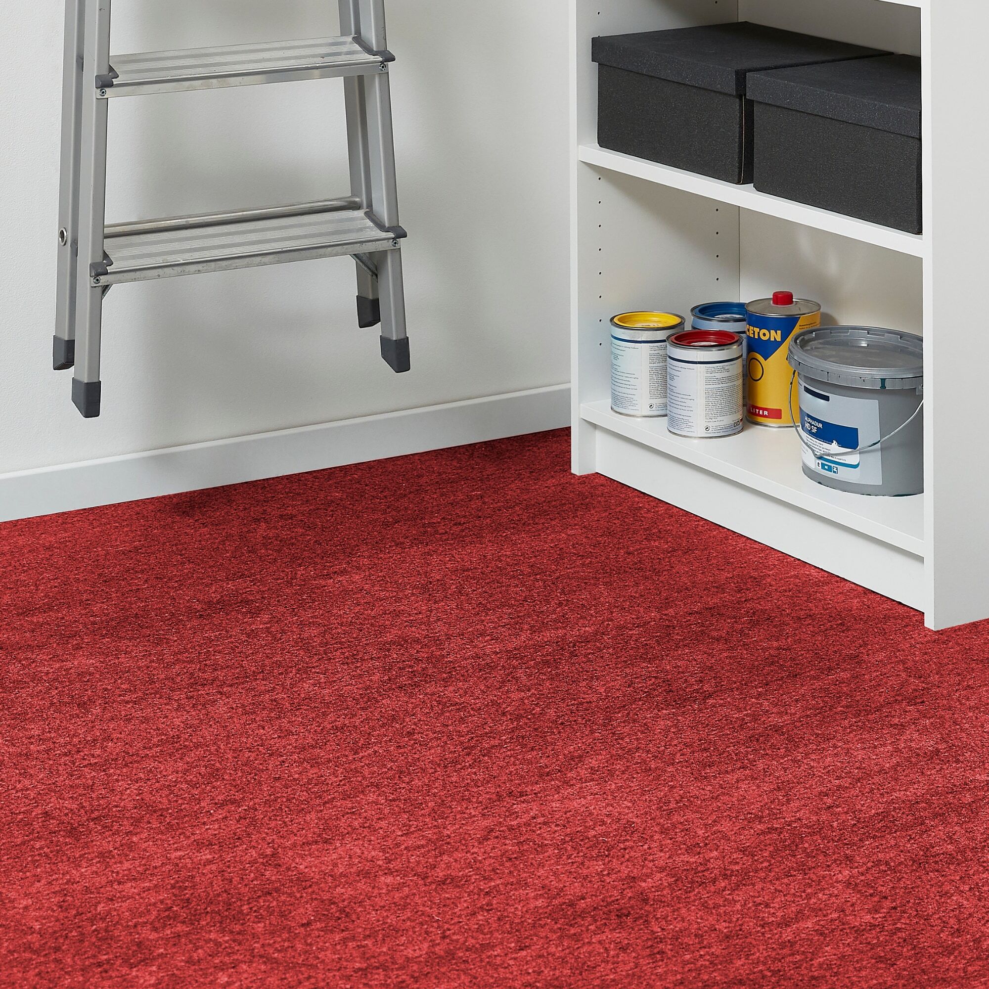 Teppichfliese ANDIAMO "Skandi, selbstklebend, Gesamthöhe ca. 4 mm", rot, B:40cm L:40cm, Polypropylen, Teppiche, Teppichfliese, 40x40 cm, 25 Stück (4 qm), 50 Stück (8 qm) oder 100 Stück (16 qm) rot B : 40cm 50 Stk., 8 qm qm, L: 40cm