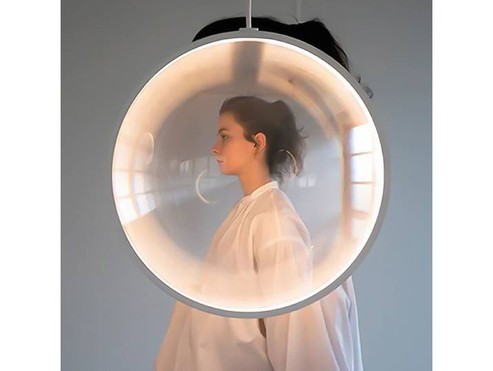 Yuji Okitsu – lampe LED ronde en verre transparent, luminaire décoratif d'intérieur, idéal pour un salon, un hôtel ou un Restaurant