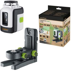 Laserliner Kreuzlinienlaser 081.190E, SmartLine G360 1 x360°, grüner Laser, selbstnivellierend, mit Halterung