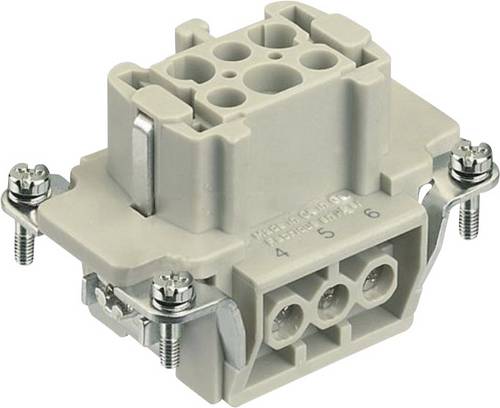 Harting 09330062701 Buchseneinsatz Han E 6 + PE Schrauben 1St.