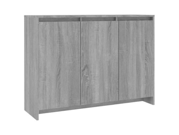 HGFDVCMR Sideboard Grau Sonoma 102x33x75 cm Kommode Anrichte Schrank Praktischer Beistellschrank mit 3 Türen für Wohnzimmer und Schlafzimmer, bietet viel Stauraum für Medien und Dekor.