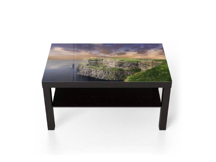 DEQORI Couchtisch 'Magie der Moher-Klippen', Glas Beistelltisch Glastisch modern