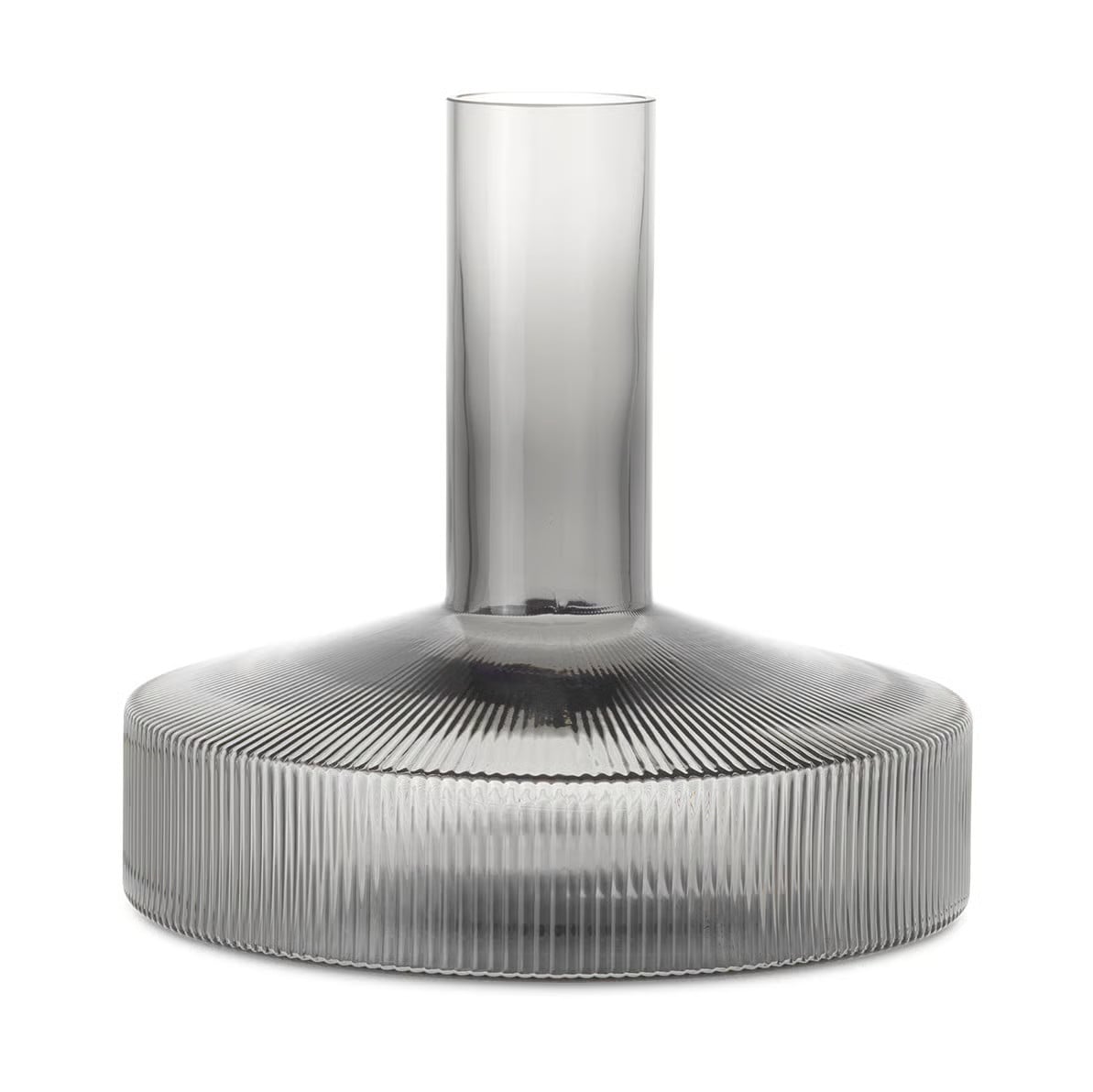 Ferm Living Ripple wijnkaraf in Gerookt Grijs