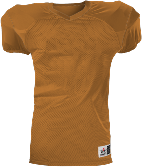 Alleson Athletic 751Y Youth Pro Game Football Jersey T-Shirt in Texas Orange/White size 2XL   Polyester Mesh A00200