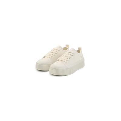 Trainingsschuh BUFFALO "Buffalo MADISON", Damen, Gr. 39, beige (cream), Baumwolle, unifarben, Schuhe