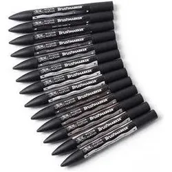Winsor & Newton, Marker, Brushmarker 12 Greys (12x)