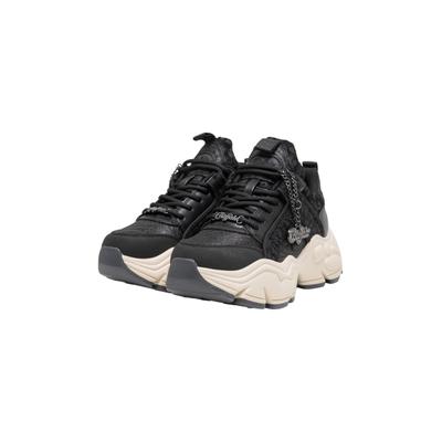 Sneaker BUFFALO "Buffalo BINARY GLAM", Damen, Gr. 36, schwarz, Polyurethan, unifarben, Schuhe Sneaker