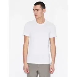 A|X Armani Exchange für Herren. 8NZT74ZJA5Z1100 Basic-T-Shirt weiß (L), Lässig, Baumwolle, Kurzarm
