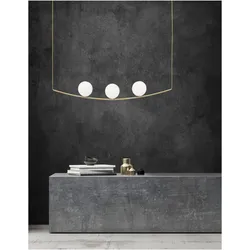 Nova Luce, Pendelleuchte, VITTON Pendelleuchte E14 3-fach Gold 122x15x180cm dimmbar 8279602 (E14)