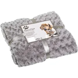NOBBY Fleece Plaid "SUPER SOFT" hellgrau M 100 x 150 cm
