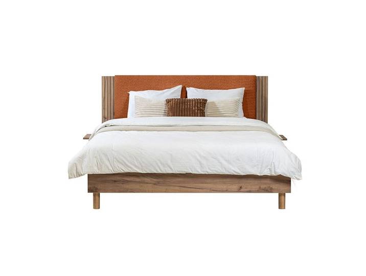 Bett BOBOCHIC LIOR 160x200cm stoff orange