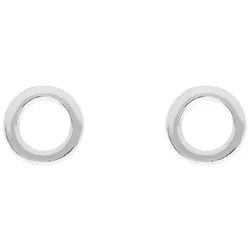 LEAF - OHRSTECKER MINI CIRCLE - silber