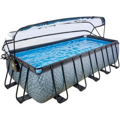 Framepool EXIT "inkl. multifunktionaler Poolabdeckung", grau, B:250cm H:122cm L:540cm, Schwimmbecken, BxLxH: 250x540x122 cm, mit Sandfilterpumpe & Sicherheitsleiter