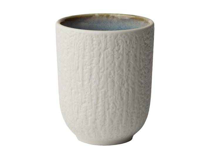 Becher Lunasol Gaya Atelier Glacial Ice Rock , weiss (beige), 220ml, Porzellan, Trinkgefässe, Becher