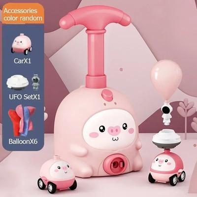 Useful Little Things Kids Balloon Powered Car Launcher Toy STEM Science Learning Set pink Set