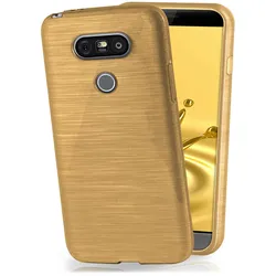 moex Brushed Case für LG G5 – Silikon Handyhülle, Backcover in Aluminium Optik