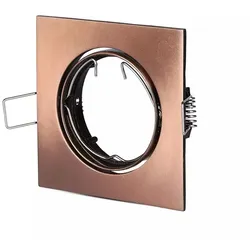 Einbaurahmen Eckig Antik (Bronze) - Eckig, Flach, Aluminium, Metalclip