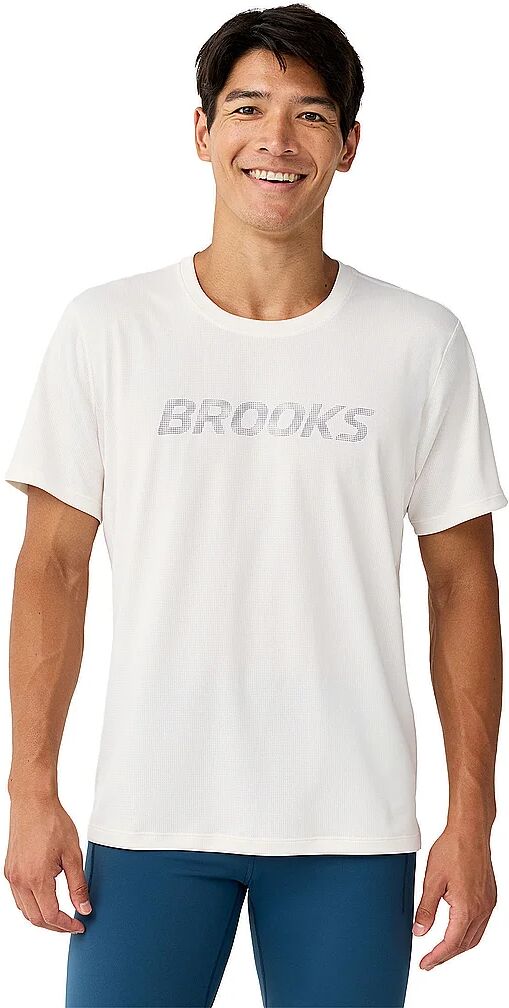 BROOKS Herren Laufshirt Dash Reflective creme   M M