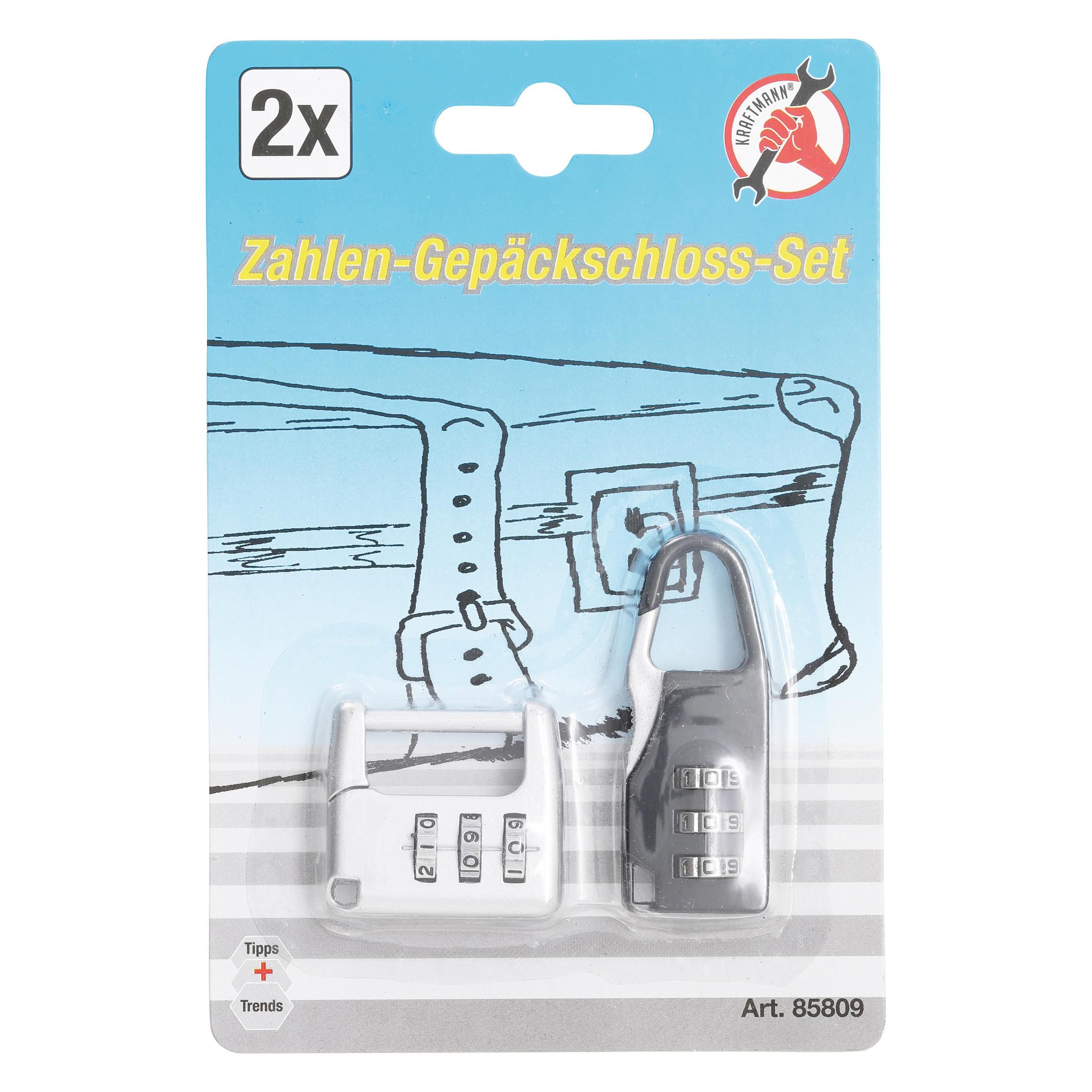 BGS Zahlen-Gepäckschloss-Satz 2-tlg. (85809)