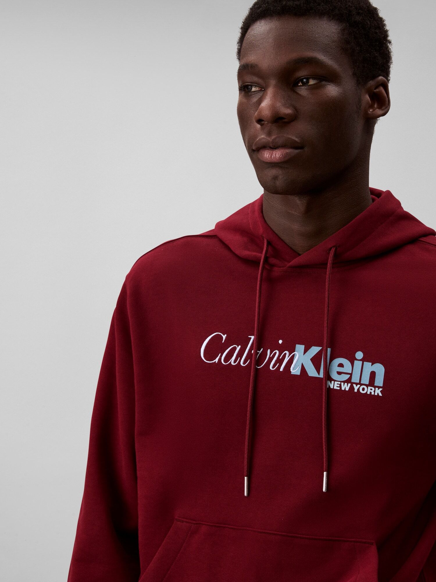 Kapuzensweatshirt CALVIN KLEIN JEANS "LS EU 350TERRY CURSIVE GRAPHIC H", Herren, Gr. S, rot (renaissance rot), Sweatware, Obermaterial: 100% Baumwolle, unifarben, regular fit normal, Rundhals, eingesetzt Bündchen, Sweatshirts Kapuzensweatshirt, regular fi