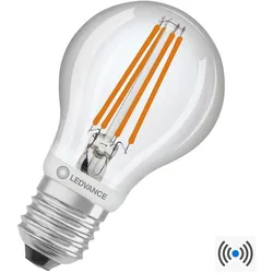 Ledvance E27 LED Lampe Motion & Sensor klar 7,3W wie 60W 2700K warmweiß