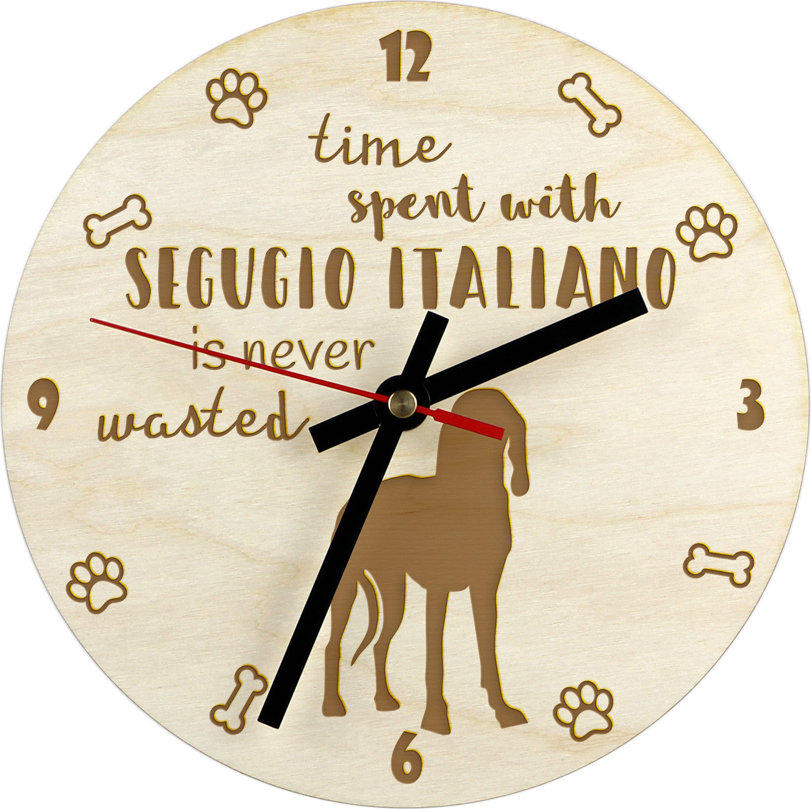 Art-Dog Wandklok Segugio Italiano