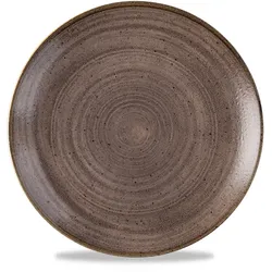 Churchill Stonecast Raw Brown Teller Flach Coup 21.7cm Stonecast