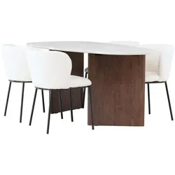 Ebuy24, Essgruppe, Essgruppe Grönvik 8 (5-teilig) (MDF, Stahl)
