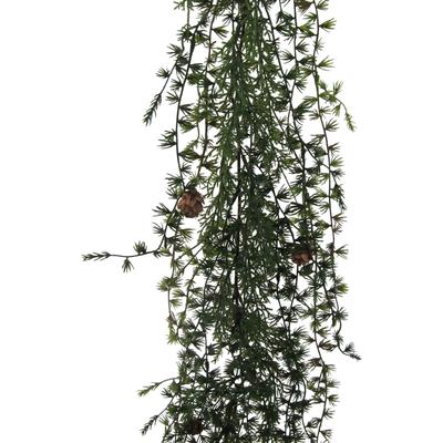 Winterliche Kunstpflanze CREATIV GREEN "Weihnachtsdeko, Weihnachtsgirlande", grün, L:190cm, Kunststoff, Kunstpflanzen, Weihnachtsgirlande, Girlande mit Zapfen, Länge 190 cm