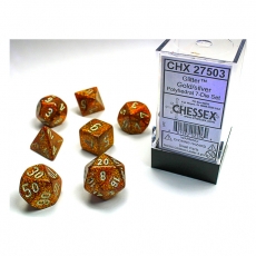 Chessex Würfel - Glitter Gold/silver (7-Würfelset) 292554