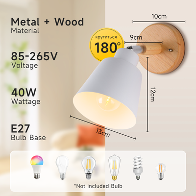 Friendly Fresh Finds Modern Wireless LED Wall Light Rechargeable Bedside Wall Lamp For Bedroom Living Room And Study white no Bulb