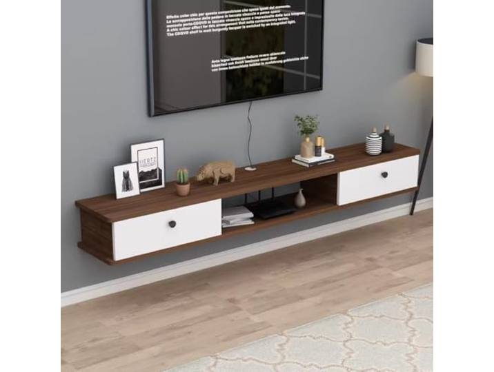 Moderner schwebender TV-Ständer, wandmontierte Medienkonsole TV-Schrank Mit Stauraum for Schlafzimmer, Wohnzimmer mit Stauraum(Color 1,140cm)