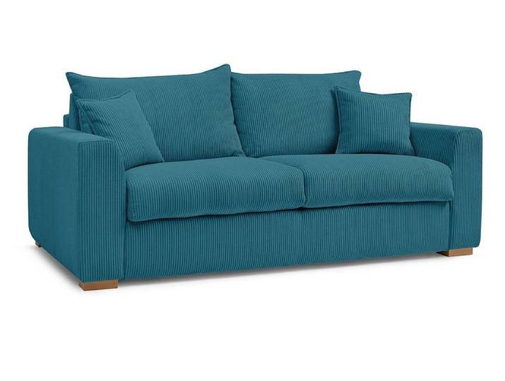 Bettsofa BOBOCHIC AUGUSTIN Cord-Stoff hellblau