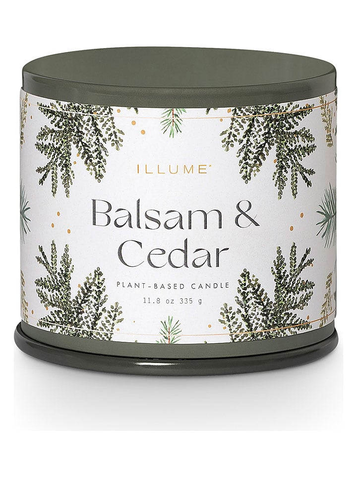 Bloomingville Duftkerze "Balsam & Cedar" in Grün - 335 g - onesize