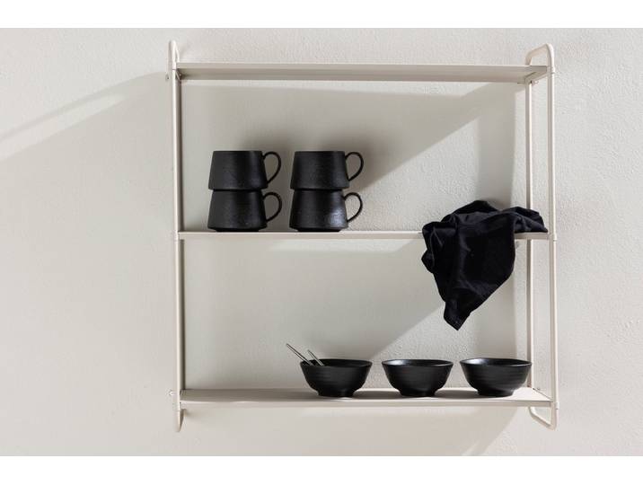 Wandregal Lyon – Wandregal in Beige oder Schwarz, klein & groß - Beige - Klein - Luxusbetten24