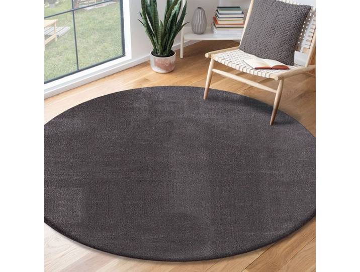 Tapis moderne - The Carpet - LOFT - Rond - Anthracite - 160x160 cm