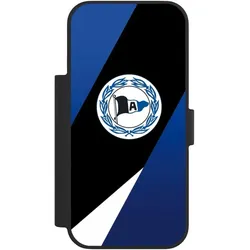 Nivocase Klapphülle für Apple iPhone 18 Pro Handyhülle aus Kunst Leder NIVOflip schwarz Arminia Bielefeld (Apple iPhone 18 Pro), Smartphone Hülle, Schwarz