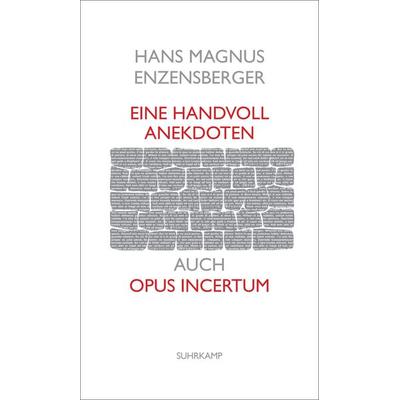 Eine Handvoll Anekdoten, Gebundene Ausgabe von Hans Magnus Enzensberger, Suhrkamp