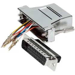 EFB ETM23054 Modular-Adapter D-Sub25 Stecker / RJ45 Buchse, metallisiertes Gehäuse