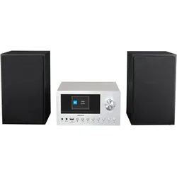 Medion LIFE P85003 (Bluetooth, CD Player, WLAN, 2x 15 W), Stereoanlage, Schwarz, Silber