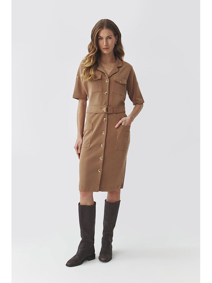 TATUUM Kleid in Hellbraun - XL
