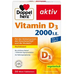 DOPPELHERZ Vitamin D3 2000 I.E. Tabletten 50 St