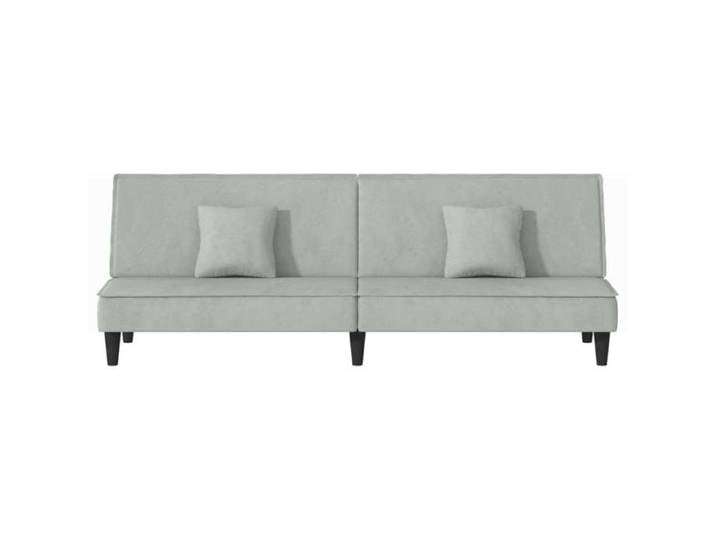Gris SOFA Convertible - Moderne - Canapé-lit - gris clair Velours C603