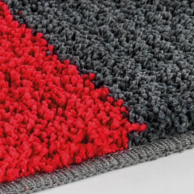 Badematte KLEINE WOLKE "»Dynamic«, Badvorleger, Badezimmer Teppich", rubin, H:20mm, Polyester, Badematten, Badematte, Badteppich, modernes geometrisches Design