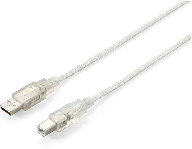 CABO EQUIP USB 2.0 A-B 3M CINZA