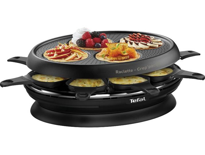 TEFAL Raclette RE3208 2-in-1 Store'In , schwarz, B:32,5cm H:15,5cm T:40cm, Raclettes, Raclette