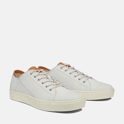 Sneaker TIMBERLAND "ADVENTURE 2.0 LOW LACE UP SNEAKER", Herren, Gr. 42, Synthetik, weiß (wind chime), Leder, Schuhe Sneaker, aus Leder