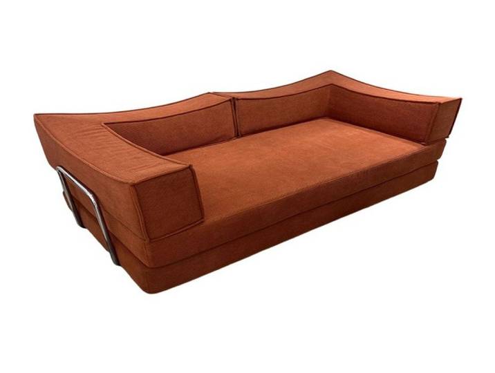 JVmoebel 3-Sitzer JVMoebel komprimierbares braunes Stoffsofa für modernes Wohnen