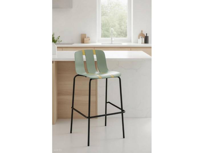 Xlmoebel Barhocker Schwarz-Grüner Designer Küchenhocker für luxuriösen Sitzkomfort (1 St., 1x Barhocker), Made in Europa